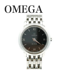 【中古美品】 OMEGA オメガ デビル プレステージ ステンレススチール 424.10.24.60.01.001 クォーツ レディース 時計