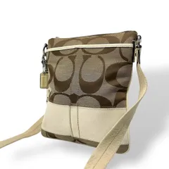 良品 1210 Coach ショルダーバッグ シグネチャー キャンバス レザー