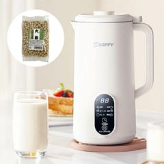 【新品在庫処分、大豆付き※ショップ出品】SOPPY 豆乳メーカー D06 北海道産 大豆 1袋付き 簡単 家庭用 豆乳マシン 無調整豆乳 大豆イソフラボン 豆乳 機械 静音設計 650ml 2～4人用 時短 予約機能付き 自動クリーニング機能