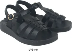 サンダル レディース グルカサンダル フラット ペタンコ ローヒール ストラップ コンフォート 3cm ちょっと 厚底 ヒール ブラック 黒 アイボリー 旅行 kk6293 ブラック L（23.5～24.0cm）