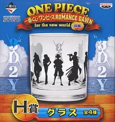 【中古】グラス(キャラクター) 麦わらの一味シルエット グラス 「一番くじ ワンピース ROMANCE DAWN for the new world ～前編～」 H賞
