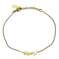 SAINT LAURENT サンローラン ブレスレット バングル アクセサリー ジュエリー ロゴ GP ゴールド