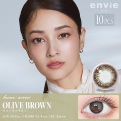 【安心のメーカー直販】envie アンヴィ ワンデー オリーブブラウン （10枚入り） カラコンワンデー 送料無料 度なし