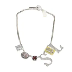 DIESEL ディーゼル ネックレス シルバー系 サイズ:FREE / アルファベット モチーフ ネックレス / チェーン ロゴ / ブランド アクセサリー ジュエリー ファッション 小物【レディース】【中古】のサムネイル