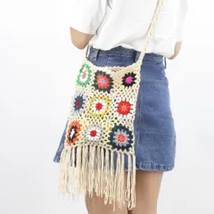 ショルダーバッグ 斜め掛け♡スマホショルダー クロシェ編み ハンドメイド 個性的