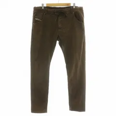ディーゼル DIESEL インダストリー industry KROOLEY-NE ジョグジーンズ デニムパンツ イージーパンツ ストレッチ W34 L 茶 ブラウン 067OM JOGG /MW ■GY18