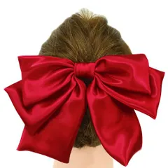 髪飾り リボン 卒業式 袴 成人式 赤 振袖 前撮り 花 ワインレッド シック 大きい 艶 ツヤ かんざし 日本製 粋 華やか レトロ No.9-2923