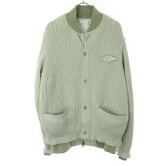 sacai×Mark Gonzales Gonz サカイ マークゴンザレス ゴンズ 24AW Multi Patch Nylon Twill x Knit Cardigan マルチパッチナイロンツイルカーディガン  グリーン 4のサムネイル