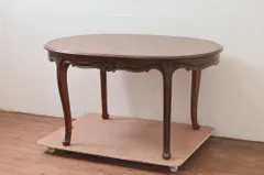 ★事前問合せ必須★ カリモク家具 karimoku domani ドマーニ Louis ルイ XVシリーズ エクステンションテーブル 中古 ダイニングテーブル オーバルテーブル 食卓 4人掛け 6人掛け リペア+発送まで3週間前後 R-077706