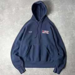 90s Lee 企業 ロゴ 刺繍 RWタイプ スウェット フード パーカー XL / 90年代 オールド 企業物 リバース ネイビー ナス紺