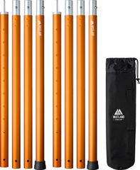 タープポール テントポール アルミ 2本セット ゴールド 280cm 直径33mm 8段階調節 収納バッグ付き VASTLAND（ヴァストランド）