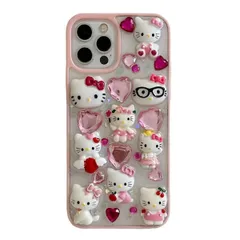 【人気商品】スマホケース iPhone12ケース レンズ保護 ストラップホール iphone16ケースiphone15/iphone14ケースハローキティ 全面保護 耐衝撃 携帯ケース 軽量 ソフト 可愛い アイフォン15 ケース 韓国 キティーちゃん携帯カバ