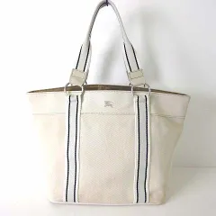 バーバリーブルーレーベル BURBERRY BLUE LABEL バッグ トートバッグ ショルダーバッグ キャンバス ホース ロゴ 刺繍 アイボリー ベージュ かばん 鞄 カバン 国内正規品