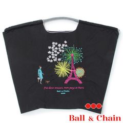 【正規品】 ボールアンドチェーン (マリアンヌバトル / ブラック) Lサイズ  トートバッグ エッフェル塔