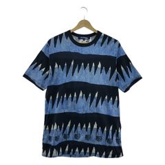 JUNYAWATANABE COMMEdesGARCONS MAN / ジュンヤワタナベマン | 2015SS | 総柄 プリント クルーネック Tシャツ カットソー | M | ブルー/ホワイト | メンズ