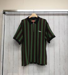 シュプリーム19ss ピンストライプ ハーフジップ ポロシャツ新品未使用