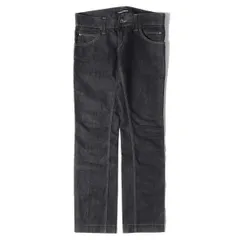 美品 DOLCE&GABBANA ドルチェ&ガッバーナ パンツ スリム ストレート デニムパンツ 10 GOLD ブラック 黒 46 イタリア製 ボトムス ジーンズ