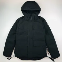 美品★CANADA GOOSE・カナダグース MAITLAND PARKA ブラックレーベル メンズ ブランドアイコンワッペン フード付き サイドスリット ダブルジップ ボタン比翼仕立て ダウンジャケット(XS)メンズダウンジャケット カジュアル 秋冬物