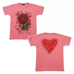 【中古】Tシャツ(男性アイドル) 草間彌生×大野智(嵐)デザイン チャリTシャツ ピンク SSサイズ 「24時間テレビ36 (2013年)」