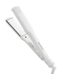 SALONIA サロニア ストレートアイロン ヘアアイロン 35mm 耐熱ポーチ付 海外対応 SL-004SW ホワイト