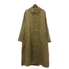 マルタンマルジェラ 10 Martin Margiela 10 1 23SS ステンカラーコート ロング 比翼仕立て 総柄 4ステッチ カレンダータグ S51AH0192 キャメル 茶系 40 M位のサムネイル