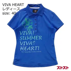 VIVA HEART ビバハート 半袖ポロシャツ ブルー系 40 [240001928694]#