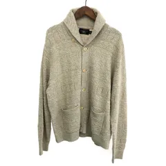良好 RRL ダブルアールエル ショールカラー カーディガン サイズ:XXL  ベージュ コットンリネン メンズ 　240001151092