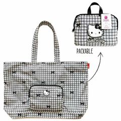 新品 2024新作 ハローキティ50周年 キャリーオンバッグ ROOTOTE grande 8395 ルートート サンリオ IP.グランデ.パッカブル.ハローキティ-A ハウンドトゥース【SPORTUS】