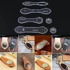 キーリング 4セット レザークラフトアクリル型