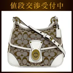 コーチ ショルダーバッグ ec-22295 ベージュ ホワイト シグネチャー