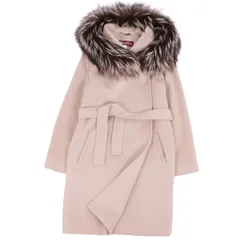 美品 マックスマーラ Max Mara STUDIO コート フード付き 襟フォ