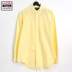 90s USA製 vintage RALPH LAUREN ストライプ柄 ボタンダウン 長袖シャツ メンズ 表記16 1/2サイズ