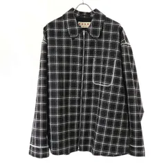 MARNI マルニ 23AW ウールチェック ジップアップジャケット JUMU0147U2 UTWA04 ブラック 50のサムネイル