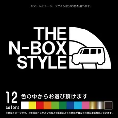 エヌボックス JF5-JF6系 THE N-BOX STYLE【カッティングシート】パロディ シール ステッカー （12色から選べます）