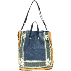 TOGA ARCHIVES トーガアーカイブス 23SS PRINT TOTE BAG 2WAYナイロンショルダーバッグ TZ31-AG935 ネイビー×マルチカラー ONEのサムネイル