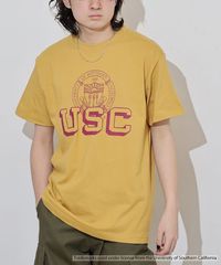 USC 南カリフォルニア大学 半袖 College T-Shirt カレッジ Tシャツ 5.6oz ダブルステッチ メンズ レディース ロゴ アメカジ スポーツ ブランド