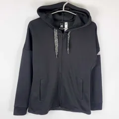 アディダス ID スウェット フルジップパーカー L ブラック AZ8385 レディース ADIDAS スポーツウェア
