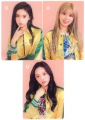 【中古】キャラカード RIKU＆RIMA＆RIO(NiziU) 印字サイン＆メッセージ入りクリアカード3枚セット 「CD U 通常盤」 Loppi・HMV購入特典