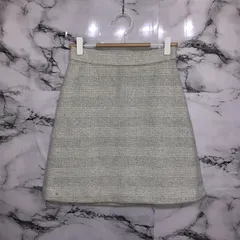 美品<!-利用不可文字-!>　プロポーション　PROPORTION ミニ丈　タイトスカート　【1】　グレー　チェック　ボーダー　オシャレ　上品　キレイ　大人　かわいい　秋　冬