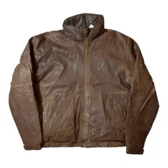 〜70s eddie bouer leather down jacket size L / 〜70年代製 エディバウアー 黒タグ レザーダウンジャケット ブラウン  Lサイズ D640