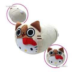 キティ×モンハンアイルー　ロールクッションぬいぐるみ　sanrio MONSTER HUNTER 4930972286286