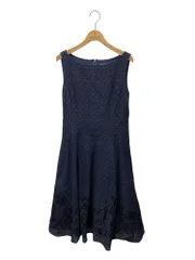 美品　FOXEY フォクシーニューヨーク ネイビー フリルワンピース 40 美品 FOXEY フォクシーニューヨーク ネイビー フリルワンピース