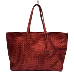 BOTTEGA VENETA(ボッテガヴェネタ) トートバッグ イントレッチオリュージョン レッド レザー