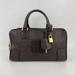 ロエベ　ミニボストン　ショルダーバック　２way　レザー　アナグラム　カデナ LOEWE - ロエベ LOEWE アナグラム ロゴ ショルダーバッグ 肩掛け