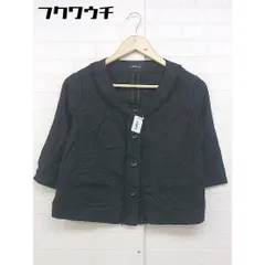 ◇ COMME CA ISM コムサイズム 七分袖 ジャケット サイズL ブラック レディース  【中古】 【1107220001769】