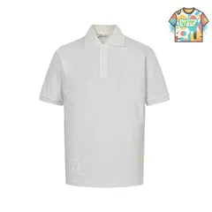 【今日WTO】Saint Laurent SLP 胸ロゴ刺繍ポロ T シャツ-XQ30
