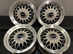 【希少】MAZDA FC3S RX-7 サバンナ 純正OPホイール BBS RG 15インチ 4本 6.5J5HPCD114.3+40 ドイツ製　(MHA513)