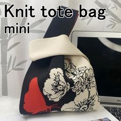 ＼冬応援・特価／ INS 韓国 ニットバッグ トートバッグ マルシェバッグ エコバッグ サブバッグ ミニトート ミニバック トート バッグ 人気 自然 ちょう 蝶と花