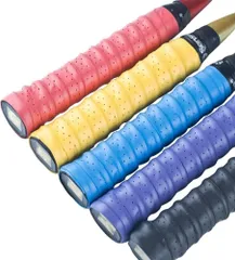 【特価セール】5本入 超吸収タイプグリップ 多孔型 テニスバドミントングリップテープ滑り止め Senston
