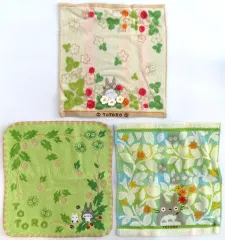【中古】タオル・手ぬぐい 集合(グリーン) タオル3枚セット 「となりのトトロ」
